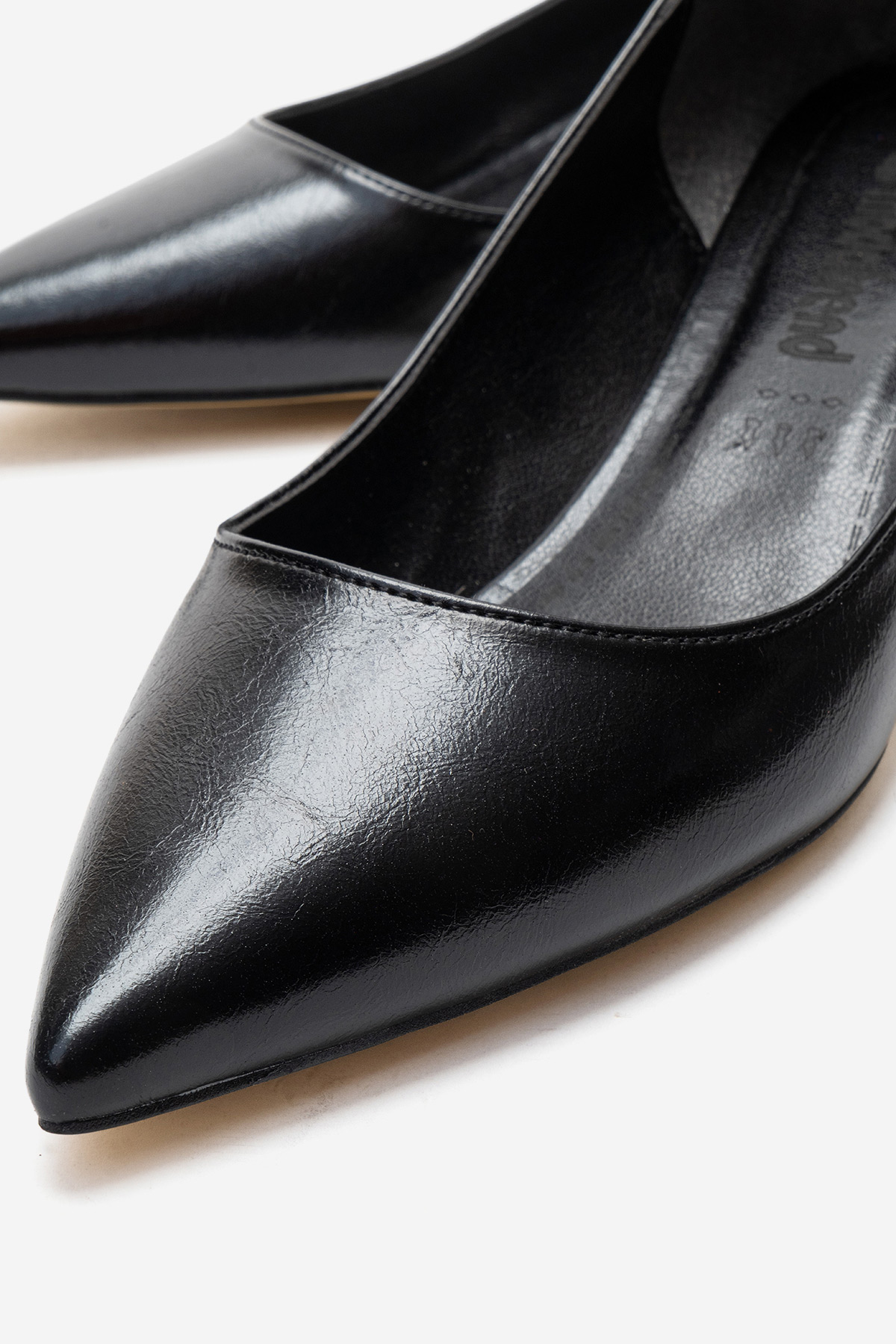 Kadın Sivri Burunlu Stiletto SİYAH KIRIŞIK