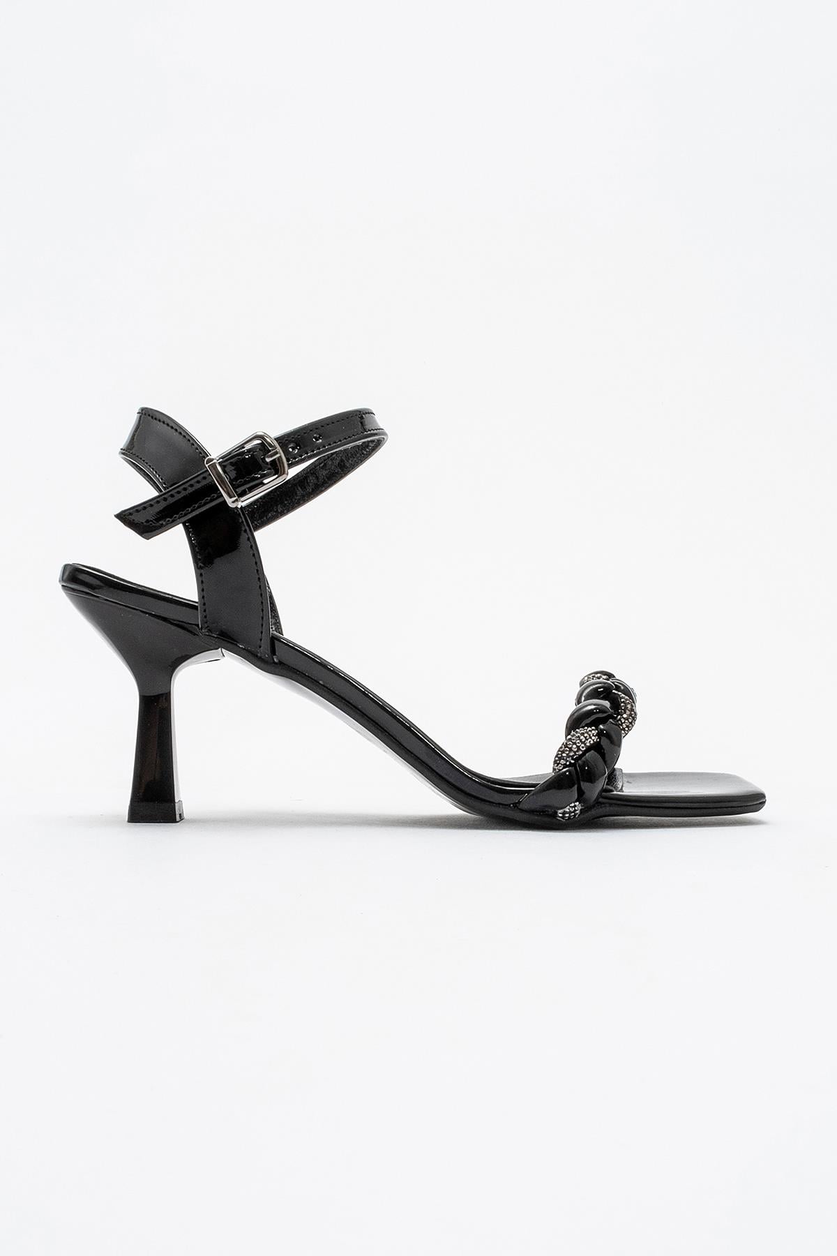 Kadın Sivri Burunlu Stiletto SİYAH RUGAN