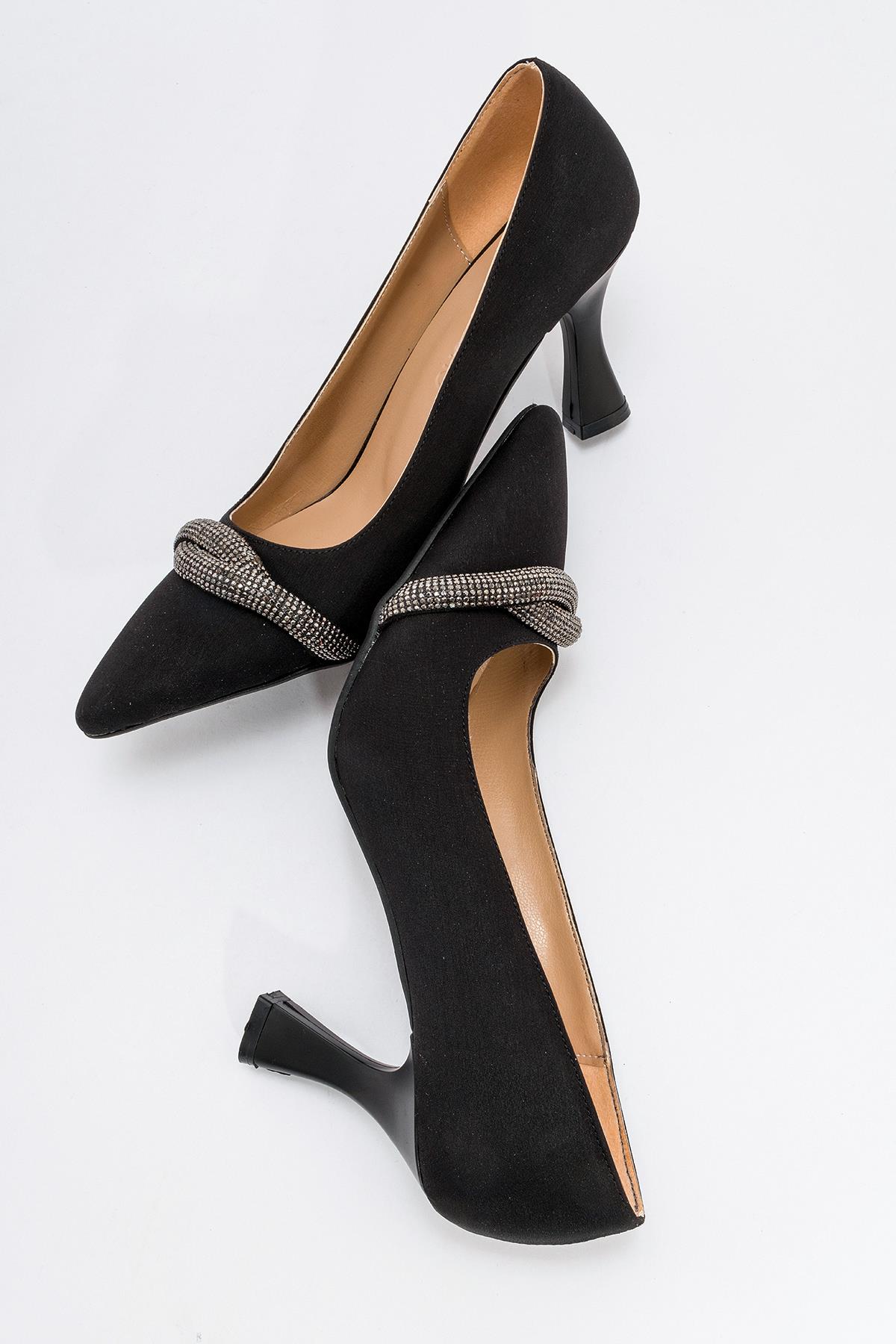 Kadın Sivri Burunlu Stiletto SİYAH ZRA