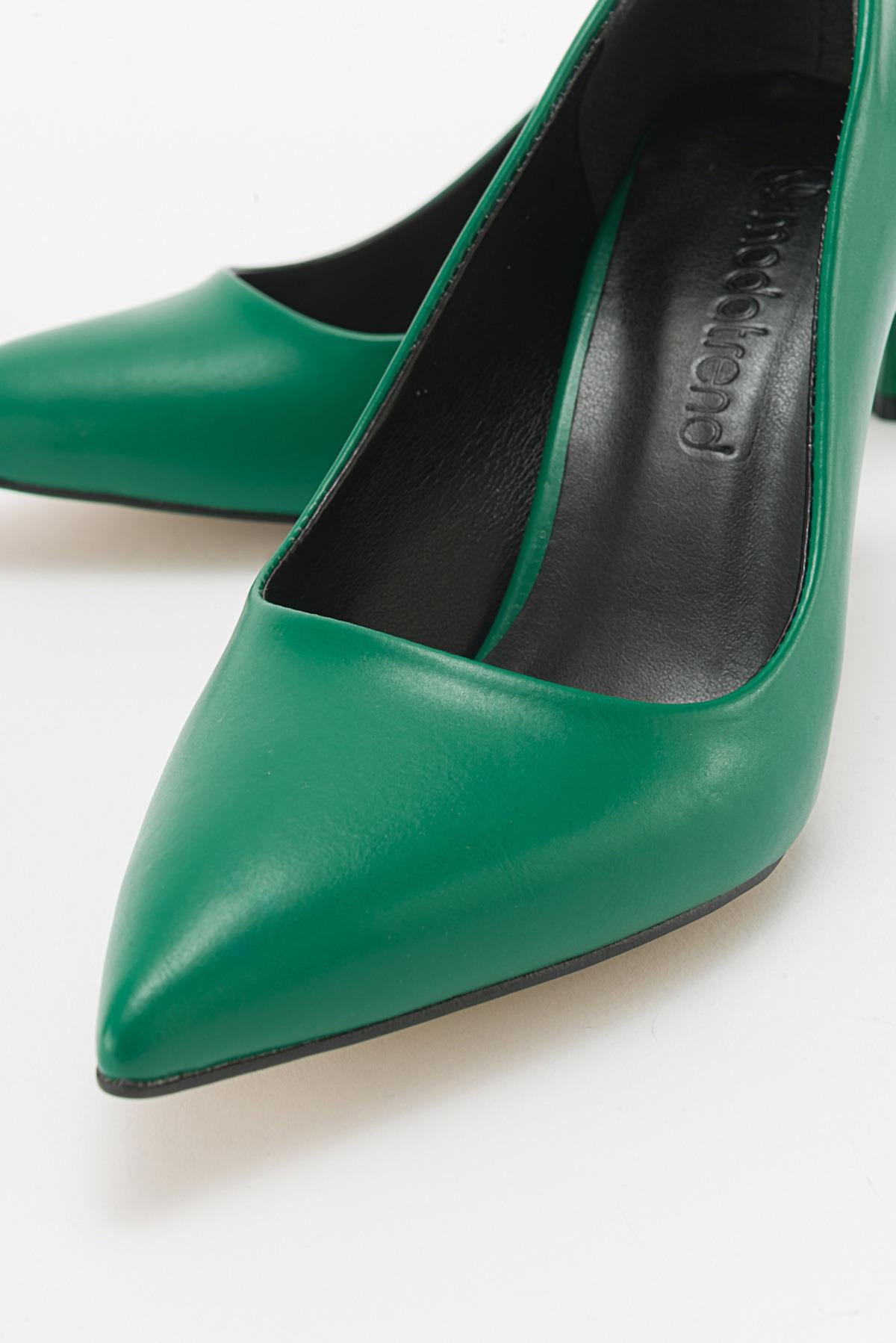 Kadın Stiletto Ayakkabı ÇİMEN YEŞİLİ CİLT