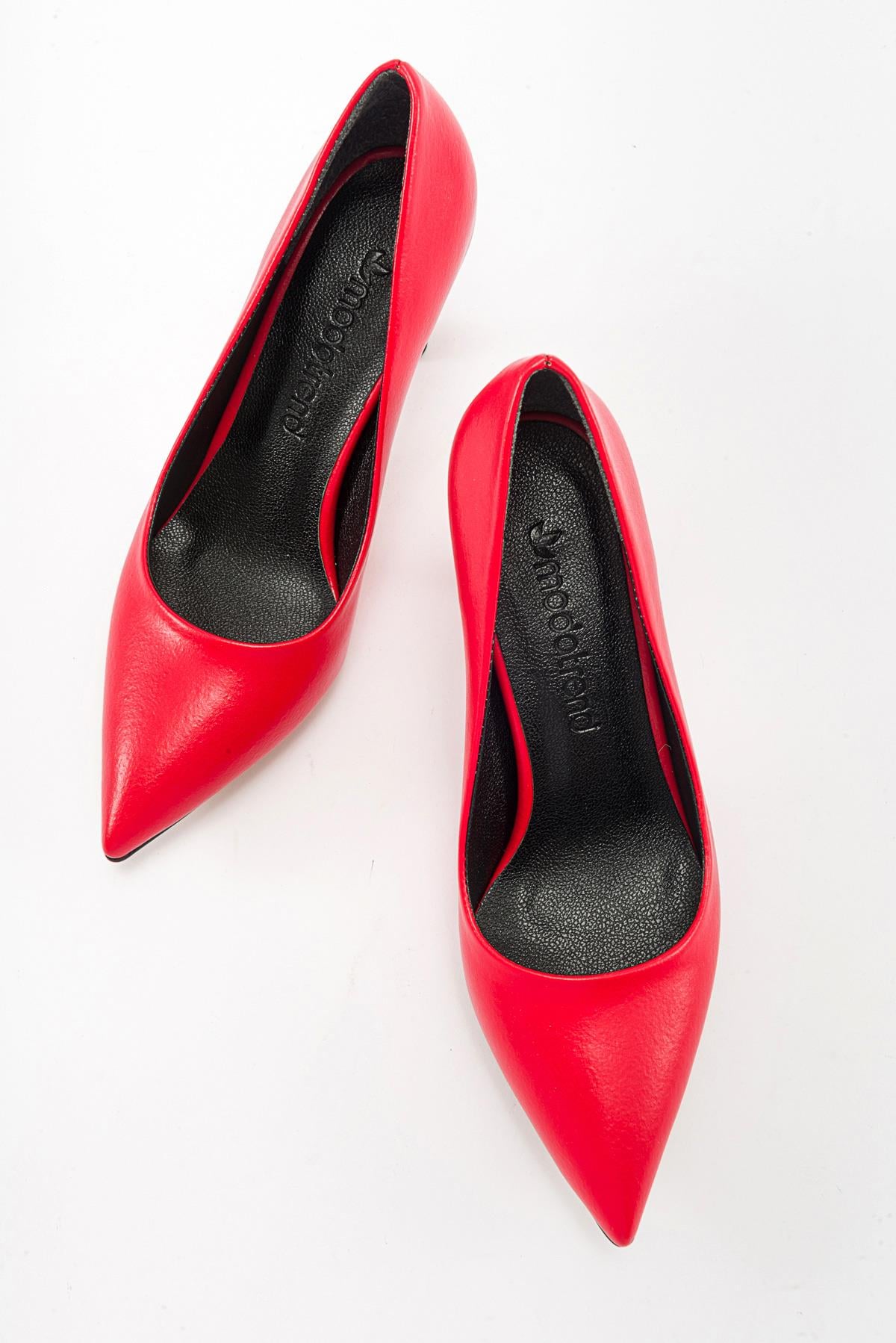 Kadın Stiletto Ayakkabı KIRMIZI CİLT