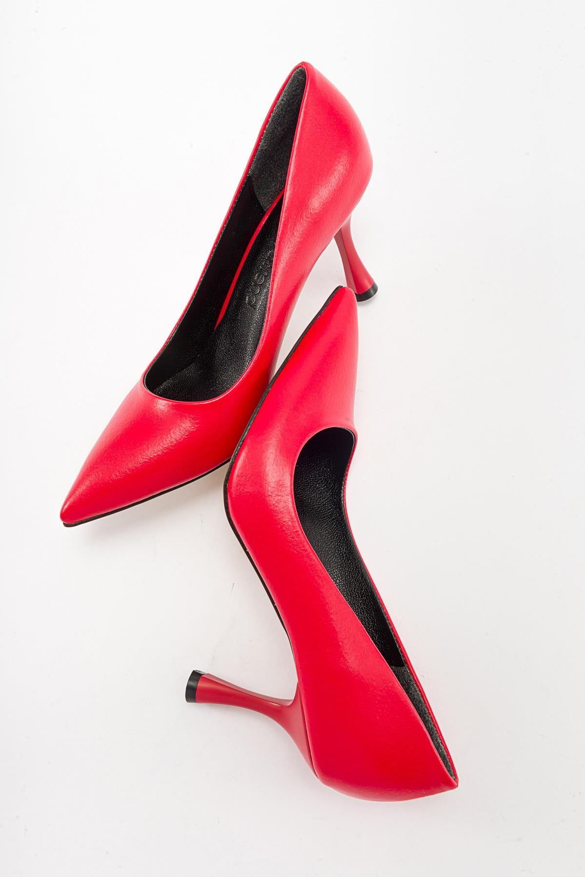 Kadın Stiletto Ayakkabı KIRMIZI CİLT