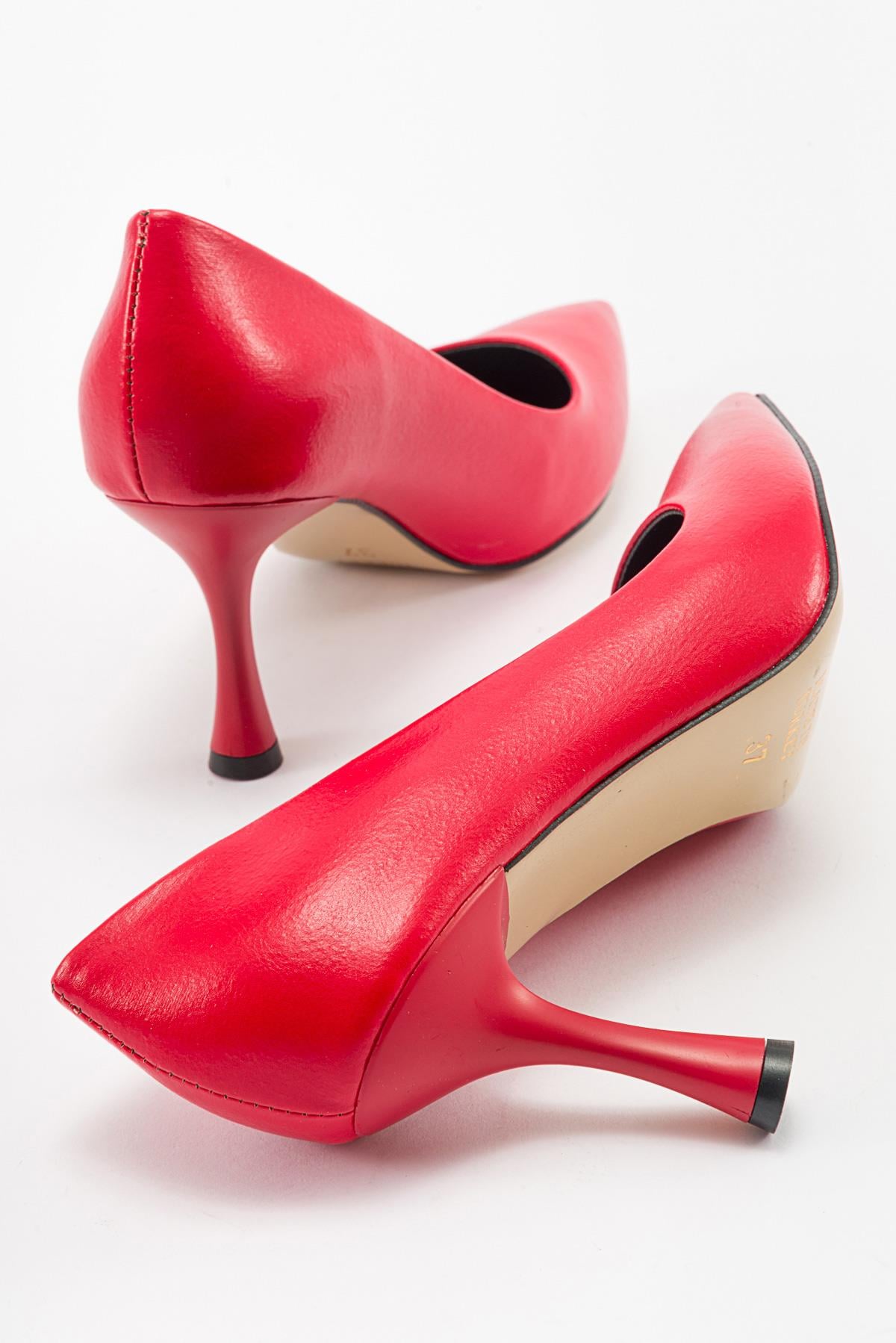 Kadın Stiletto Ayakkabı KIRMIZI CİLT