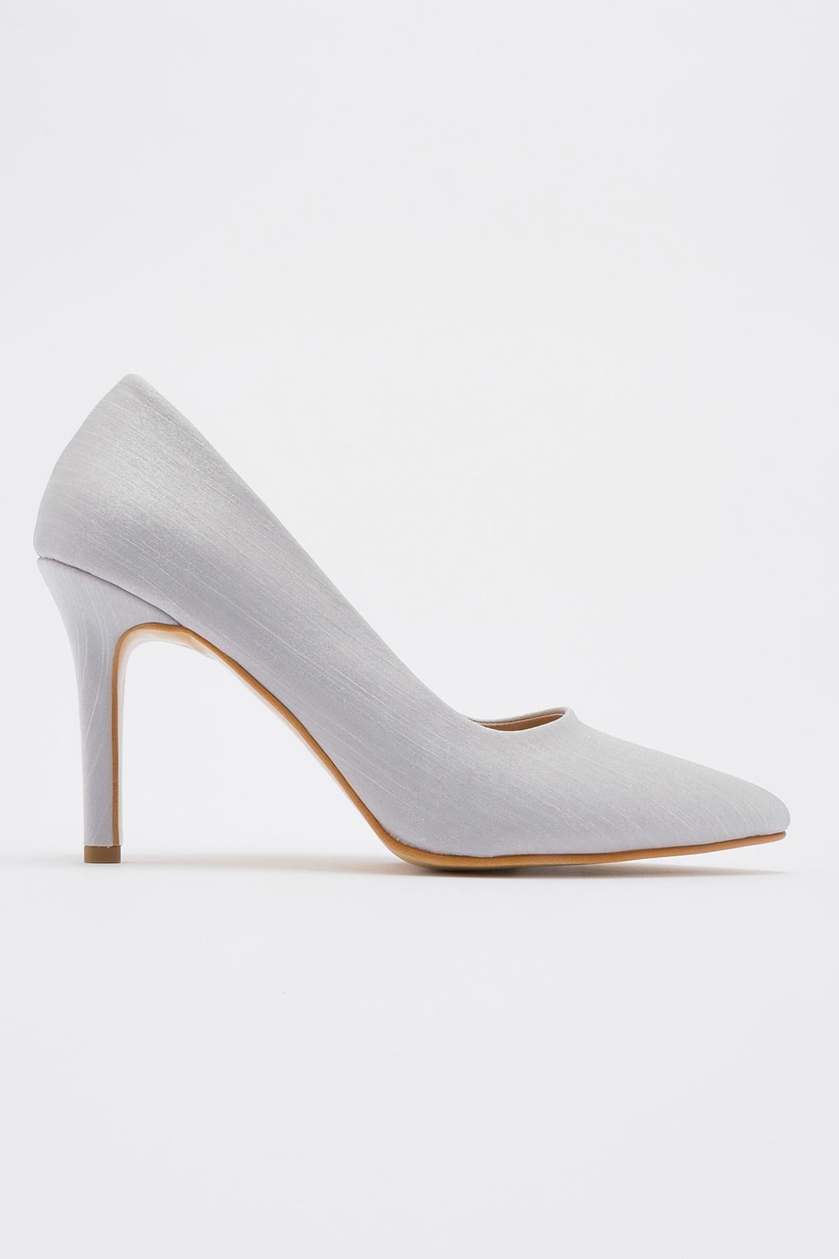 Kadın Stiletto GÜMÜŞ ÇİZGİLİ