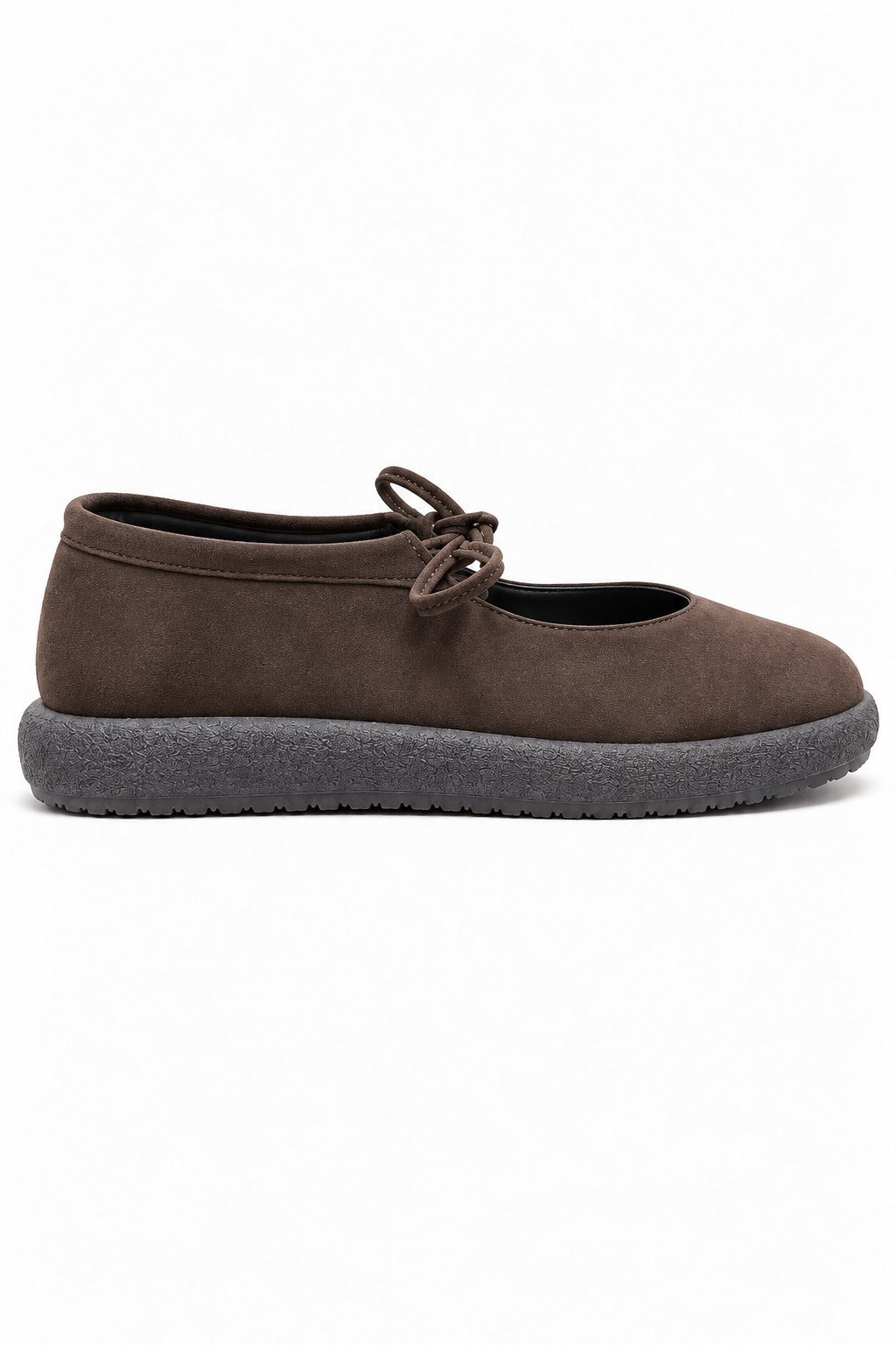 Kadın Tek Bağlı Sade Loafer KAHVE NUBUK