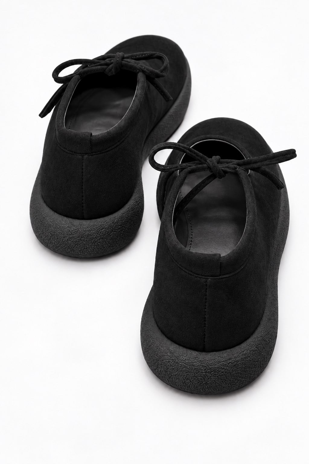 Kadın Tek Bağlı Sade Loafer SİYAH NUBUK
