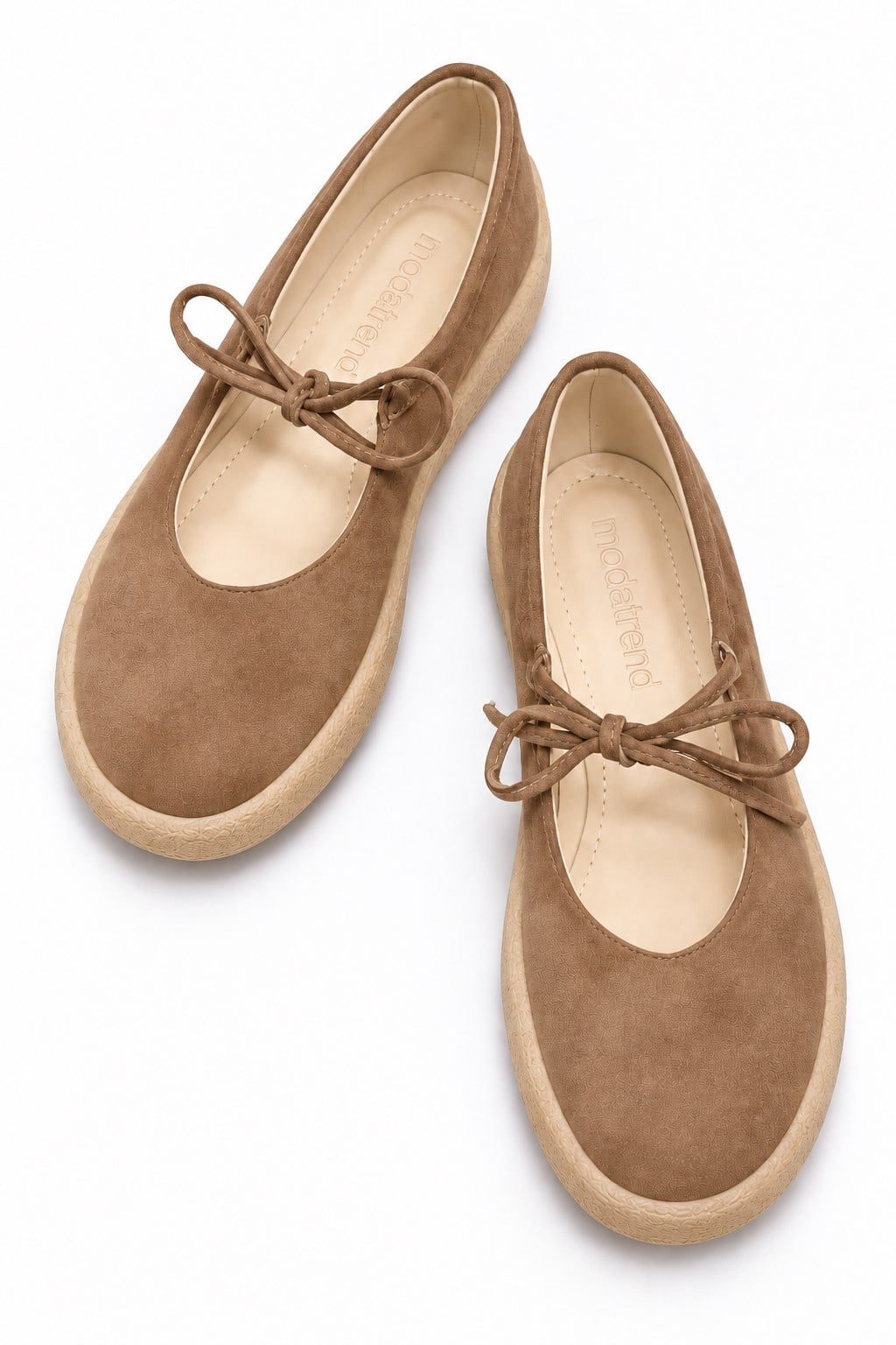 Kadın Tek Bağlı Sade Loafer TABA NUBUK