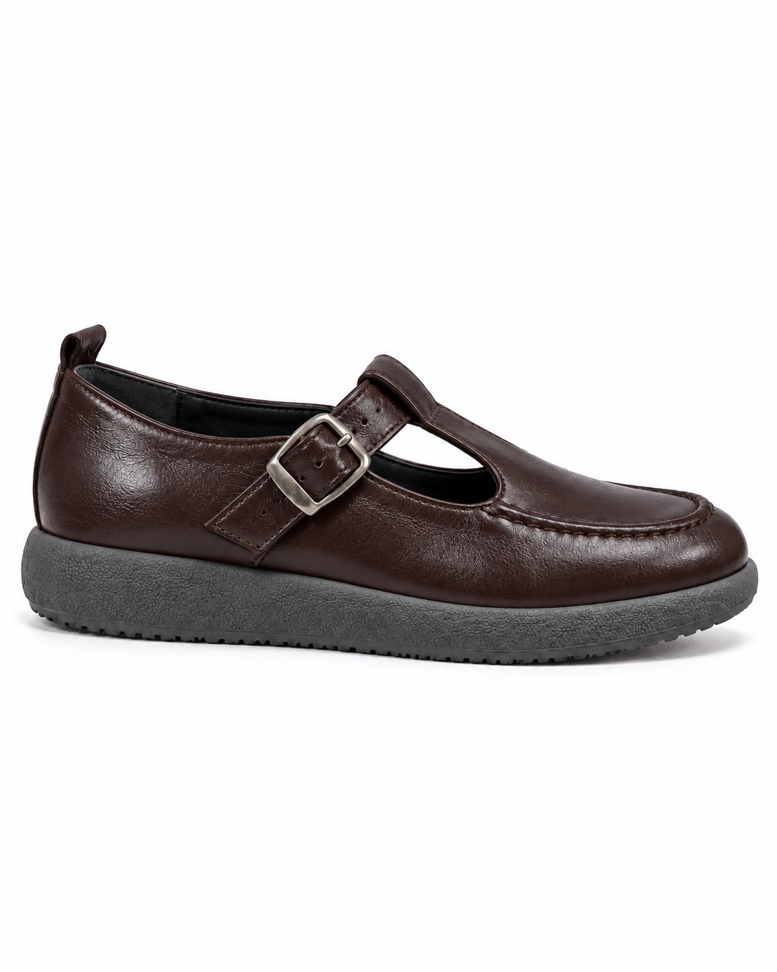 Kadın Tokalı Kemerli Loafer KAHVE KIRIŞIK
