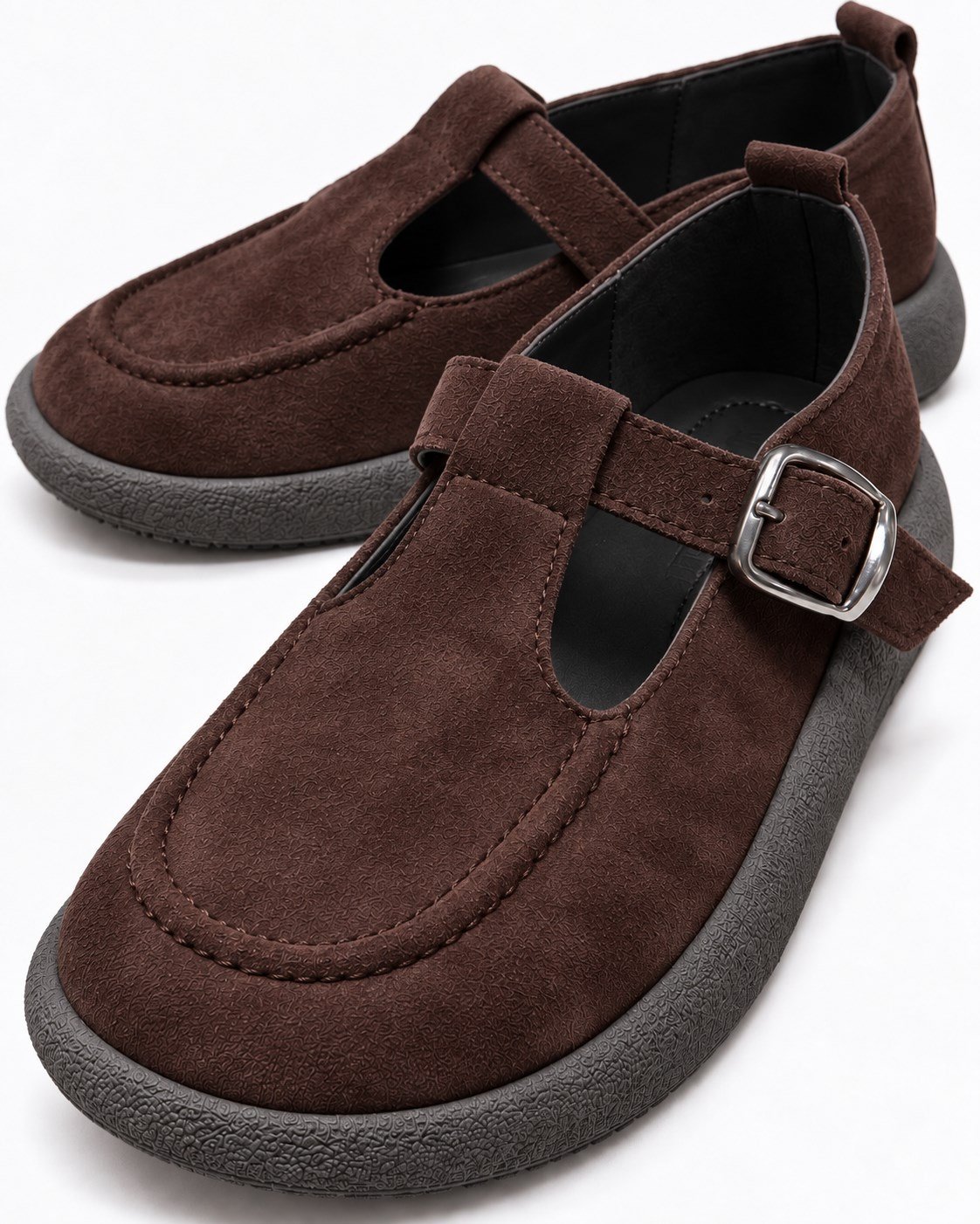 Kadın Tokalı Kemerli Loafer KAHVE SÜET