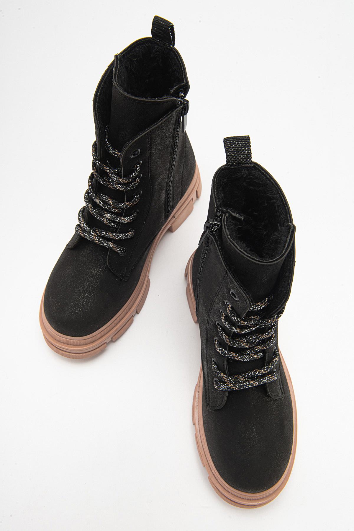 Kaydırmaz Çocuk Bot SİYAH SOMON