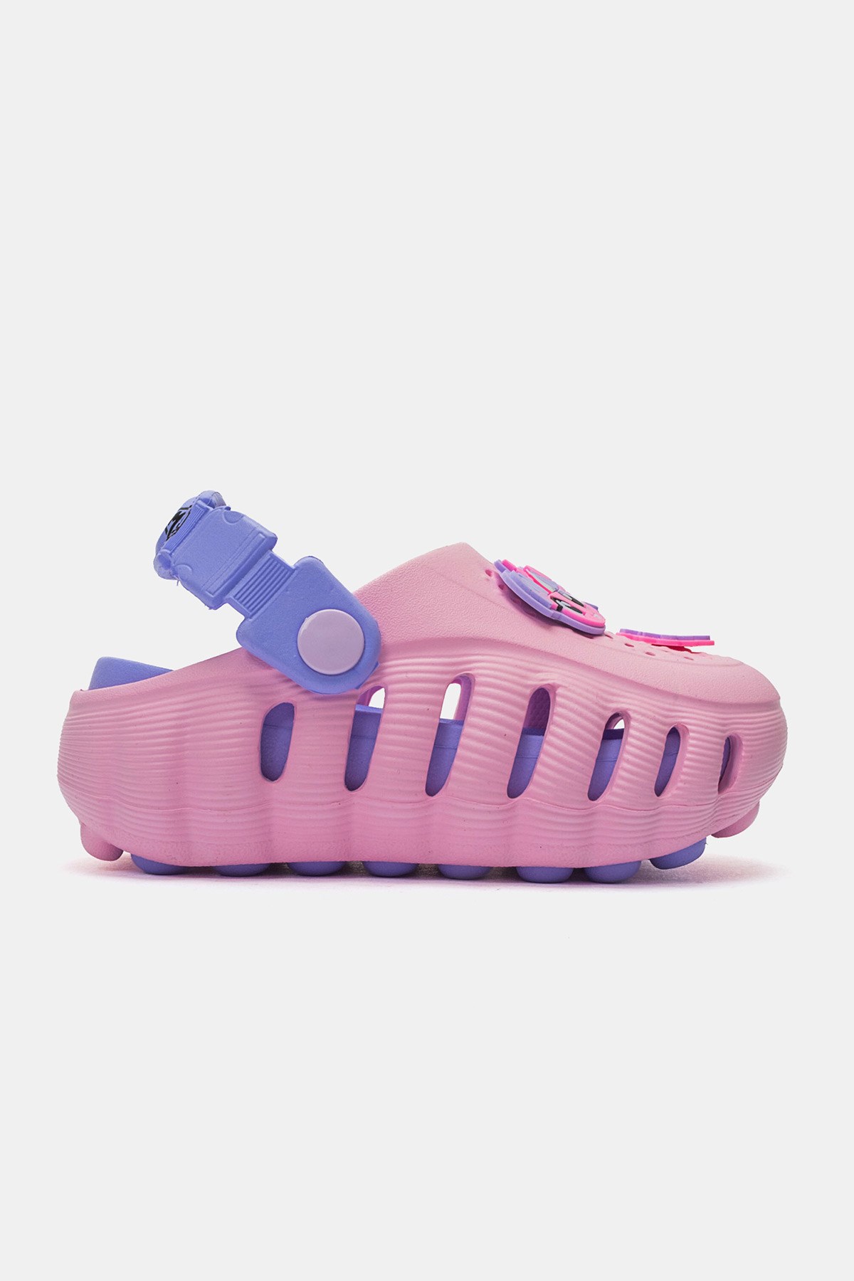 Lazerli Emojili Yüksek Sabo Terlik 26-35 PEMBE LİLA