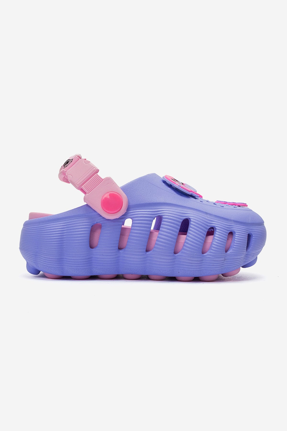Lazerli Emojili Yüksek Sabo Terlik 26-35 LİLA PEMBE