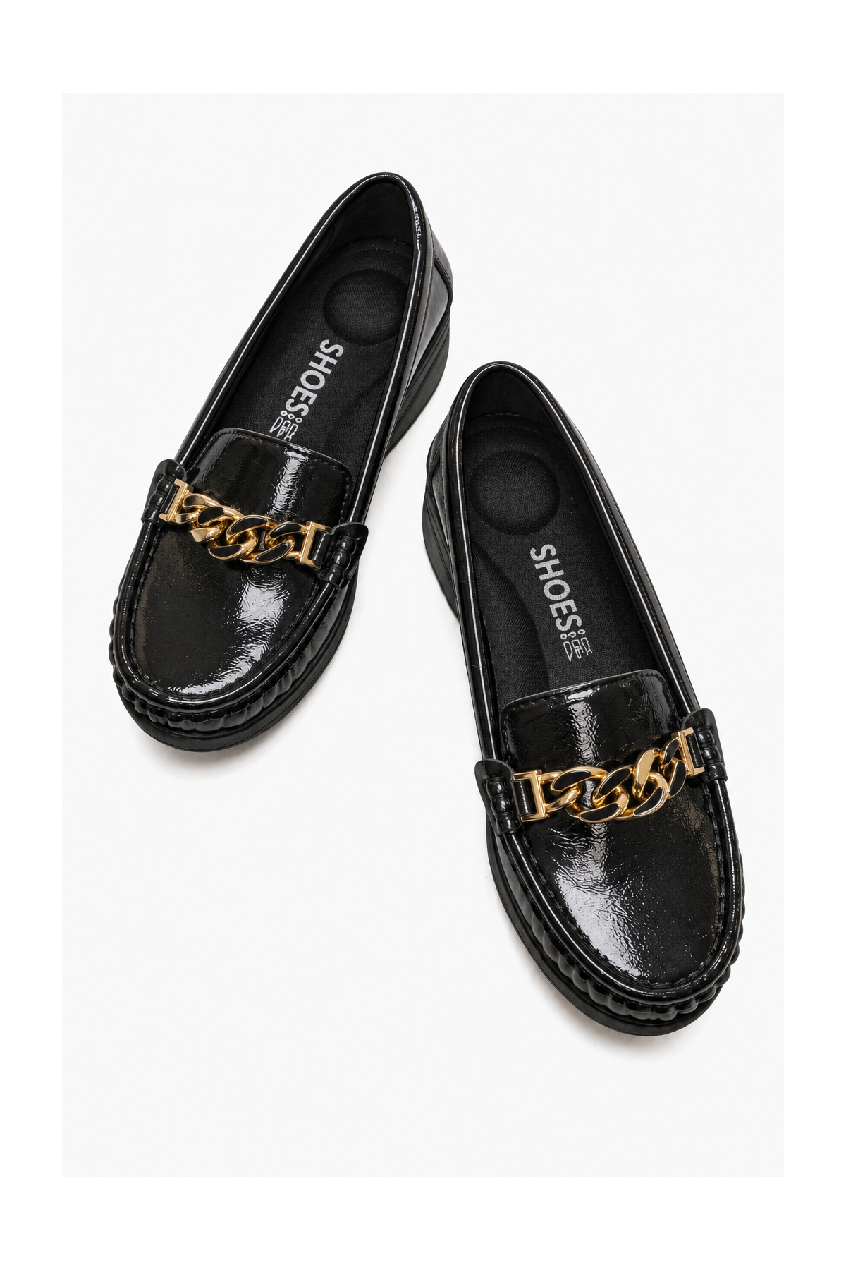 Saraçlı Renkli Zincirli Kadın Günlük Ayakkabı SİYAH YANKİ