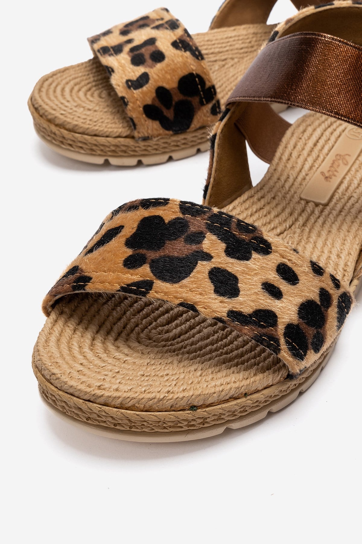 Tek Biyeli Lastikli Hasır Sandalet LEOPAR