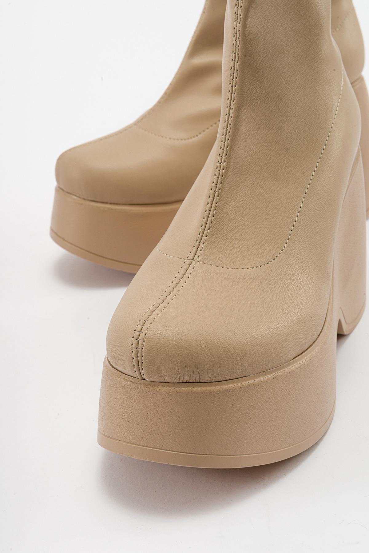 Yüksek Taban Dalgıç Bot NUDE CİLT