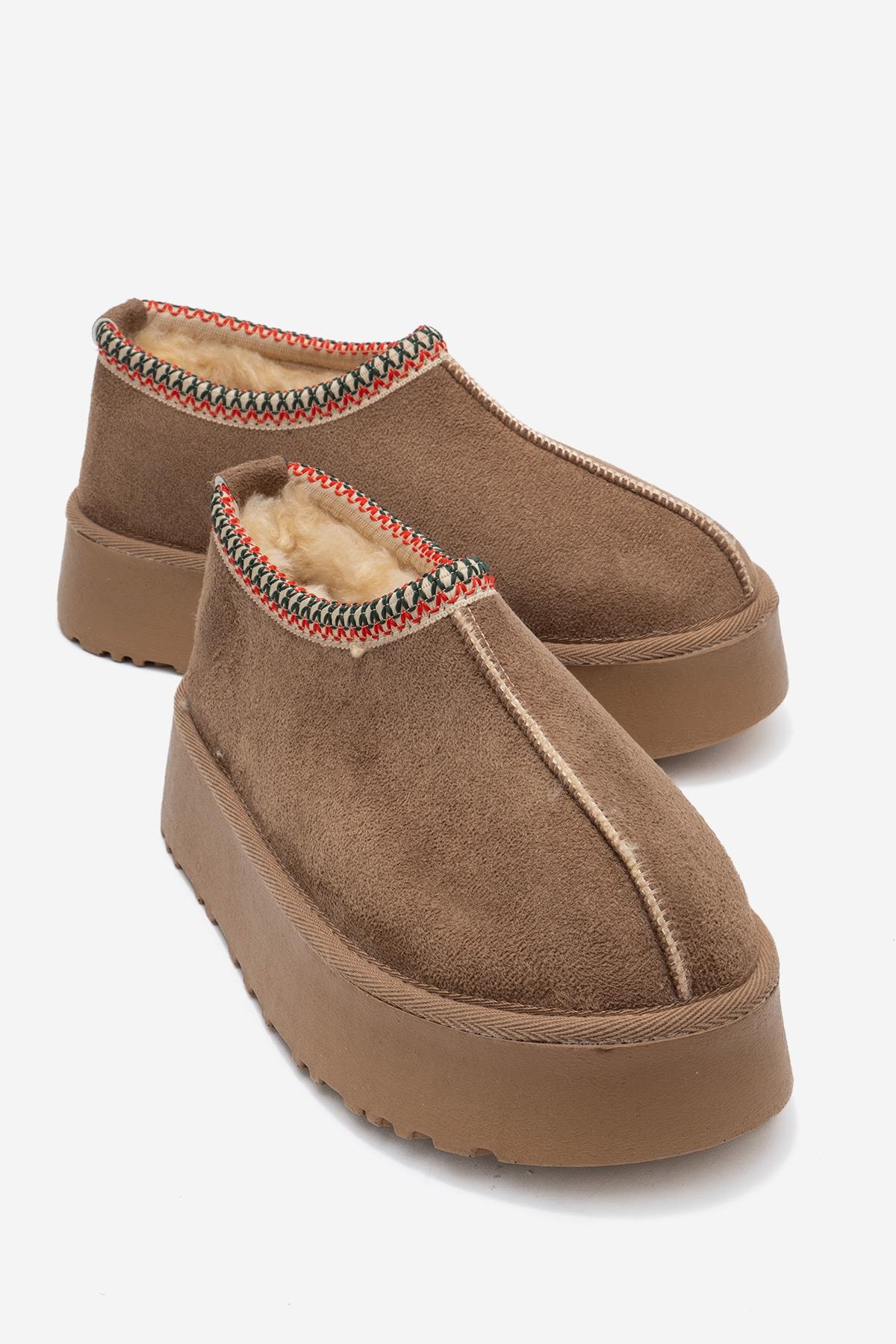 Yüksek Tabanlı Kısa Mini Bot KOYU VİZON