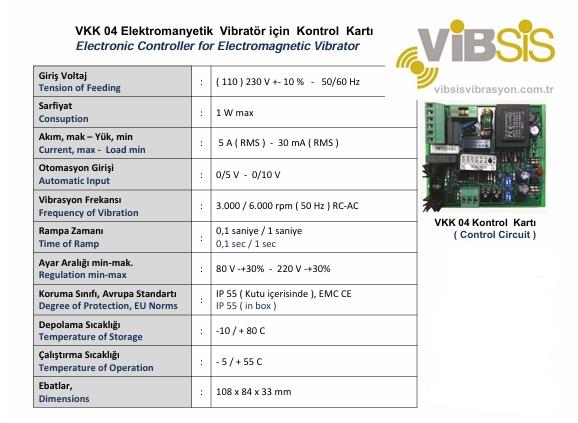 VEM2 VİBRATÖR VE VKK-04 KONTROL KARTI