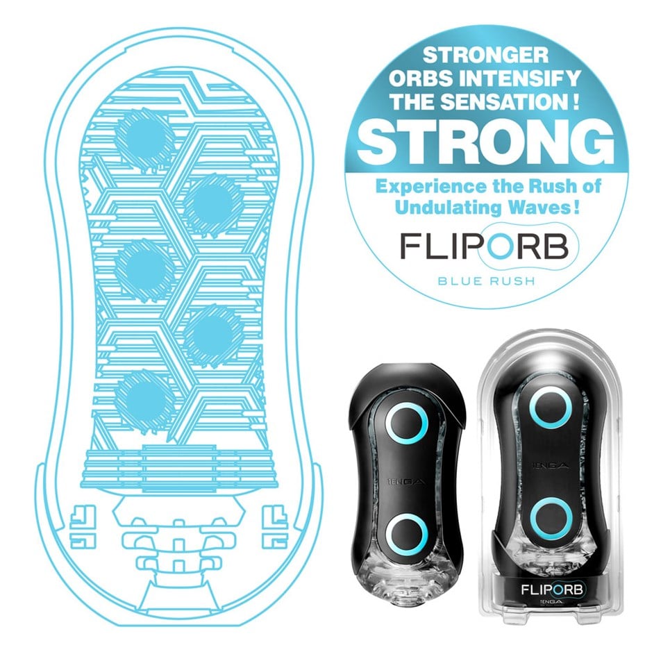 TENGA-FLIP ORB STRONG Blue Rush-TFO-001H