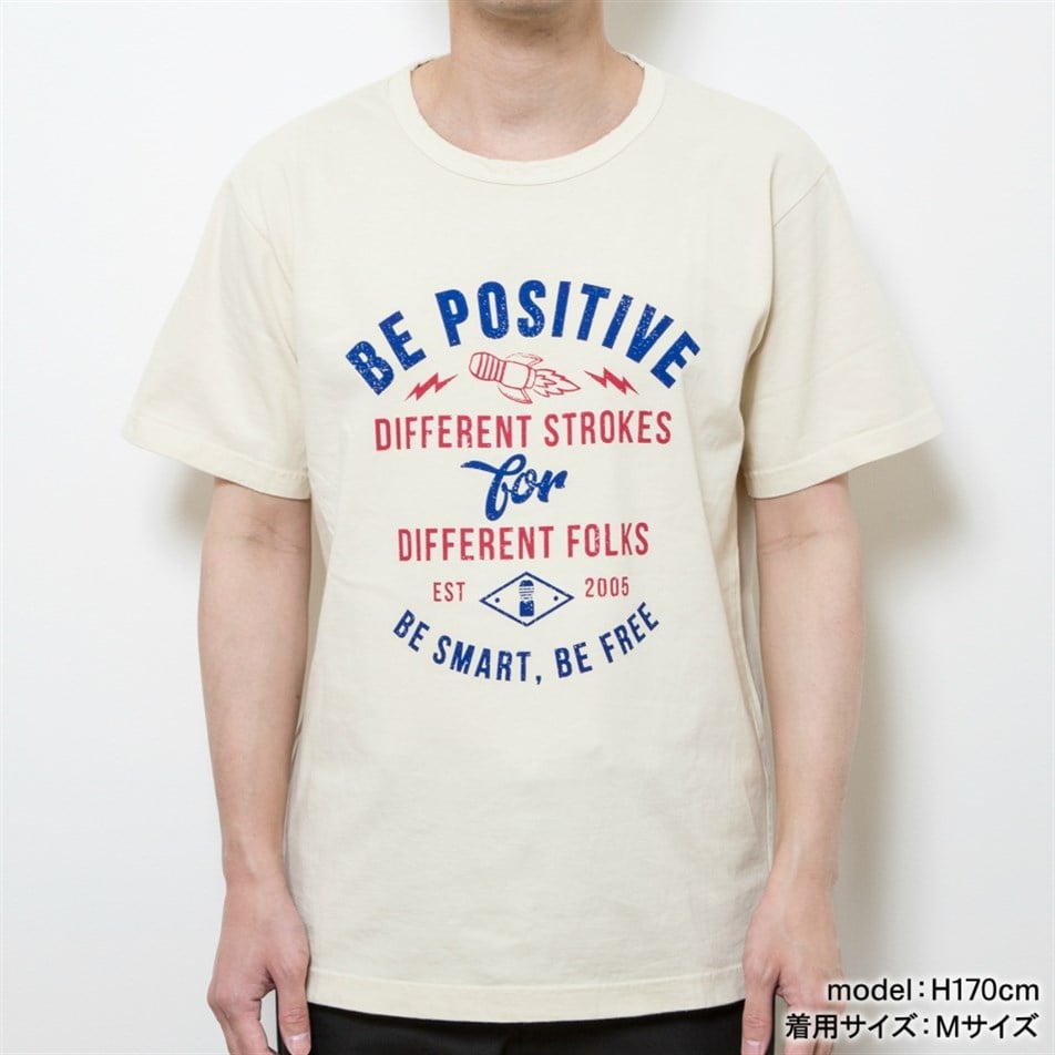 TENGA-T-Shirt Be Positive Açık Bej-EC-TS-024