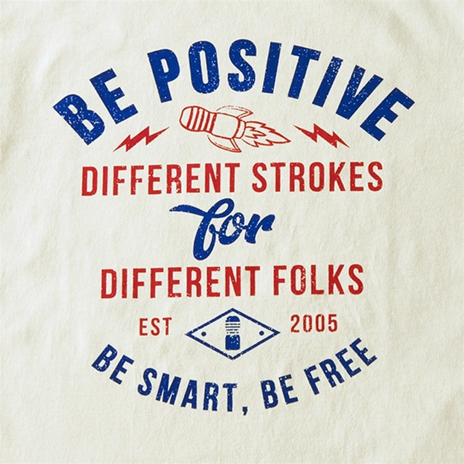 TENGA-T-Shirt Be Positive Açık Bej-EC-TS-024