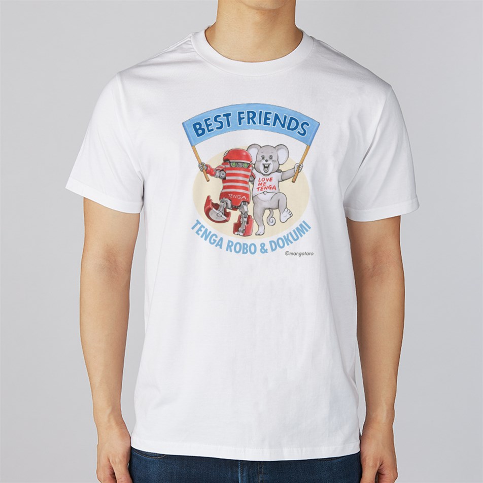 TENGA-T-Shirt Best Friends Robo TENGA x Dokumi-EC-TS-053
