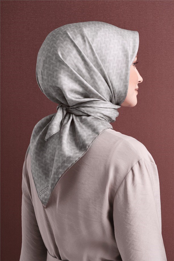 Armine Dj Saf Twill İpek Eşarp 9622D (T) - Taş Eşarp ARMİNE 