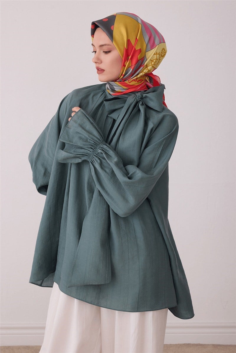 Belli 4409 Şehir Objeleri Objeli %100 Twill İpek Eşarp - Pembe Eşarp BELLI 