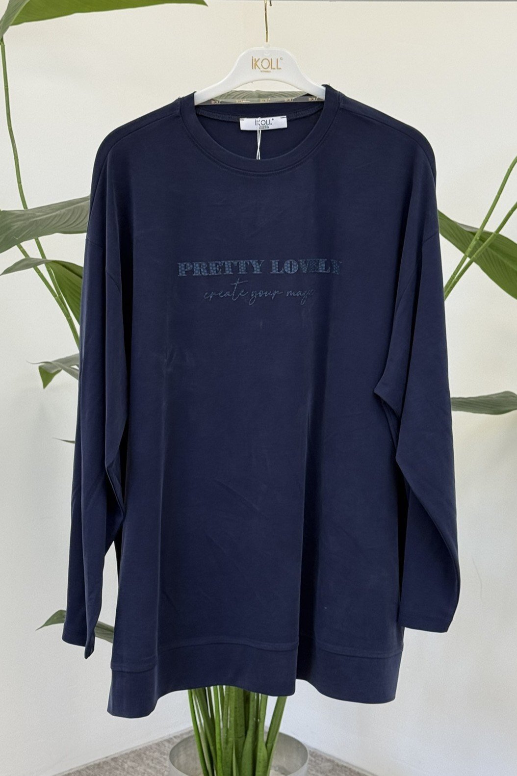 Baskılı Basıc Tunik 0037840 Lacivert Tunik İKOLL 