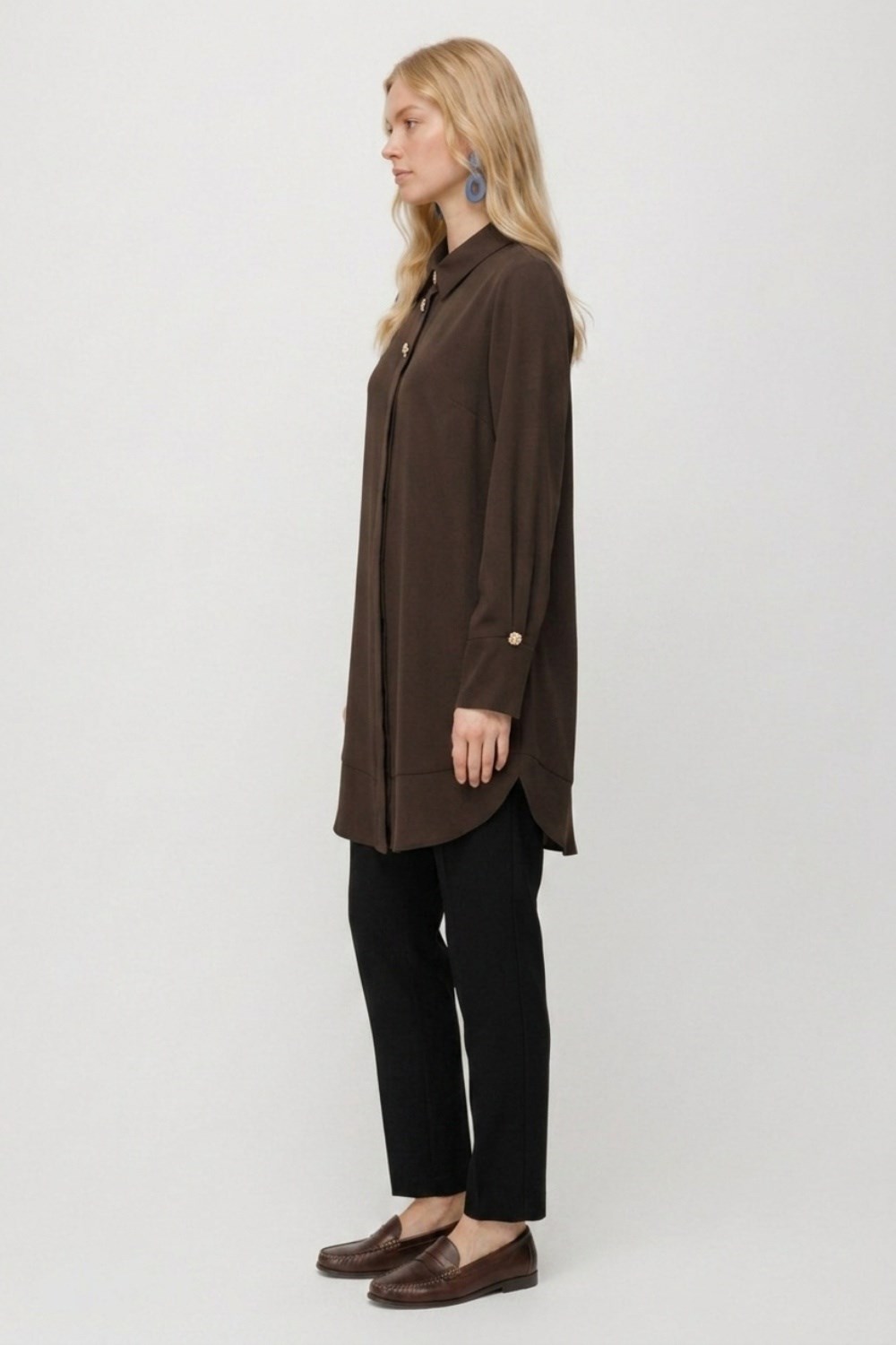 Armine Trend 26KT426 Arm Trend Tunik Kahverengi Tunik ARMİNE TREND 