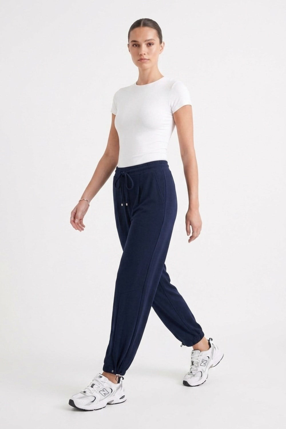 Paçası Büzgü Detay Pantolon 18322 F.Navy Pantolon PUANE 