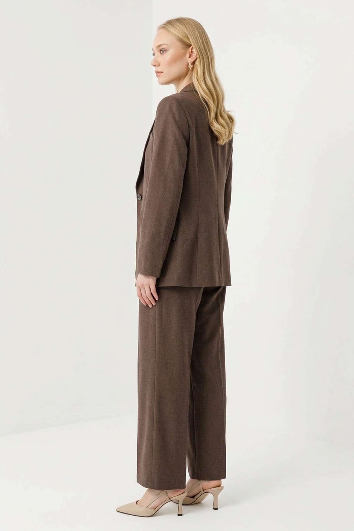 Ghisa Blazer Ceketli Pantolonlu Takım 9415 Kahve Takım GHİSA 