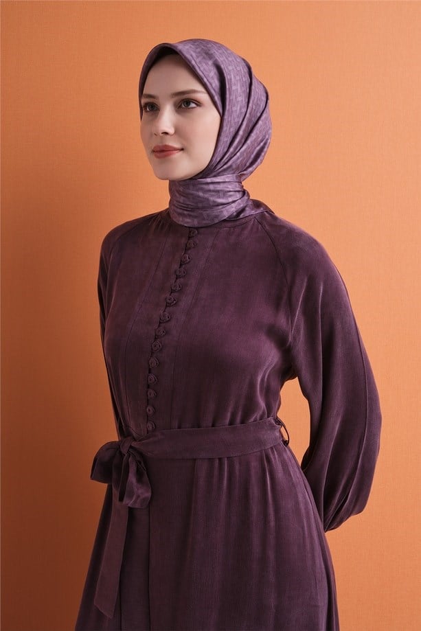 Armine Dj Saf Twill İpek Eşarp 9622D (T) - Leylak Eşarp ARMİNE 
