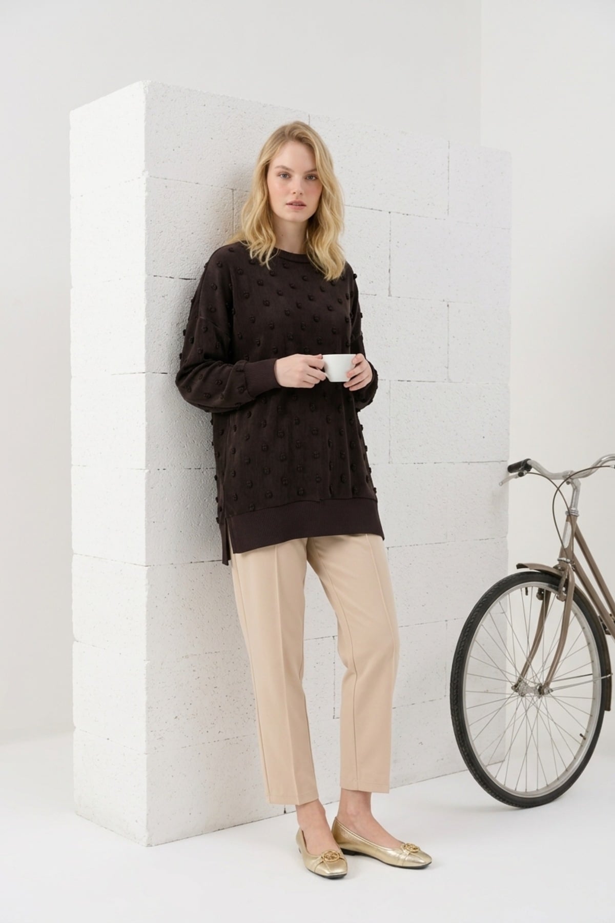 Nuss 3043 TUNİK Kahve Tunik NUSS 