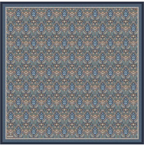Armine Dj Saf Twill İpek Eşarp 9609D (T) - Lacivert Eşarp ARMİNE 