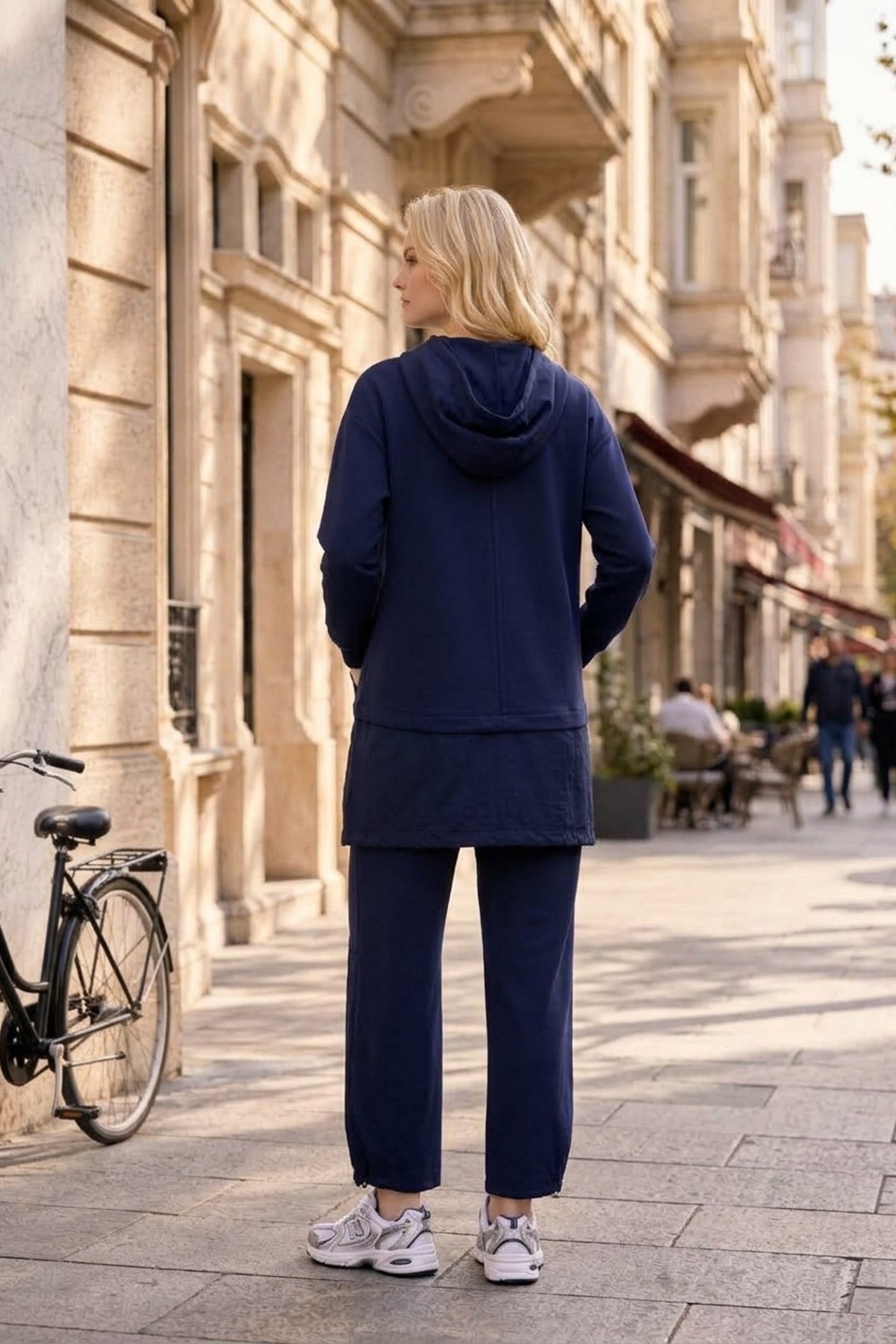 Kapüşon Detaylı Pantolonlu Takım 14539 F.Navy Takım PUANE 