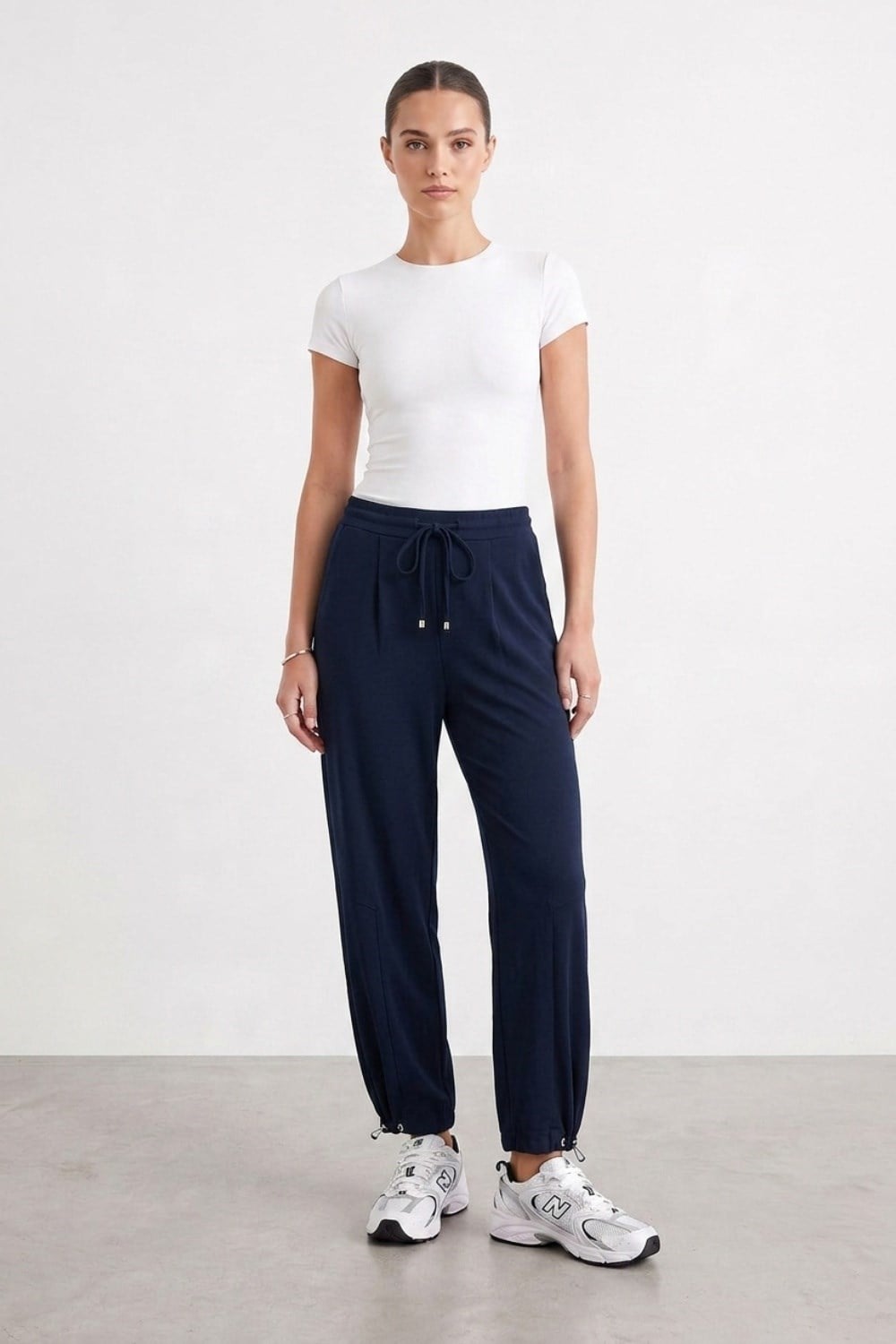 Paçası Büzgü Detay Pantolon 18322 F.Navy Pantolon PUANE 