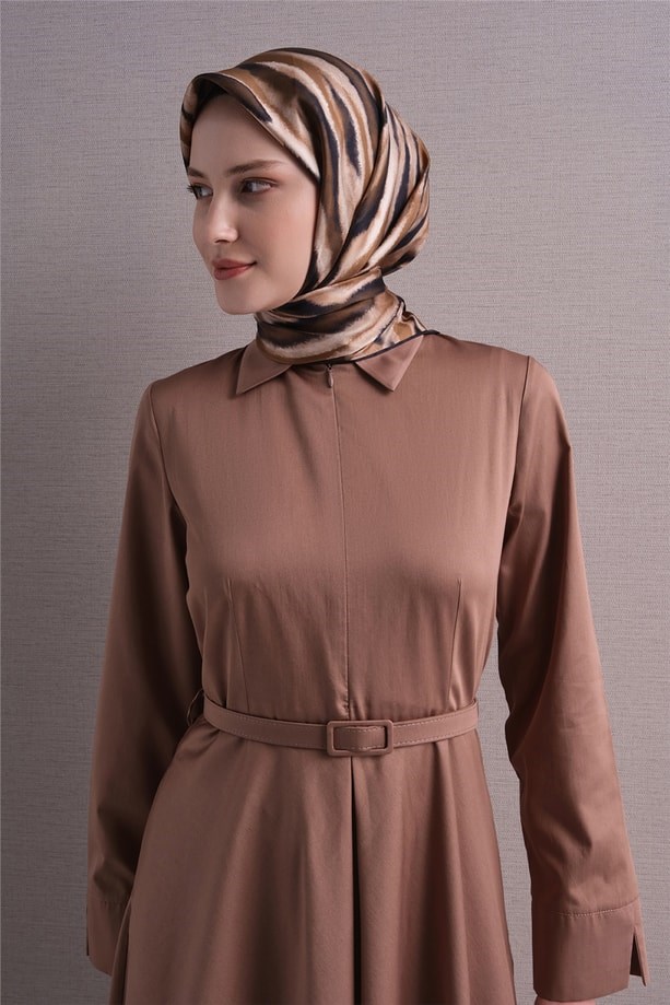 Armine Dj Saf Twill İpek Eşarp 9629D (T) - Gold Eşarp ARMİNE 