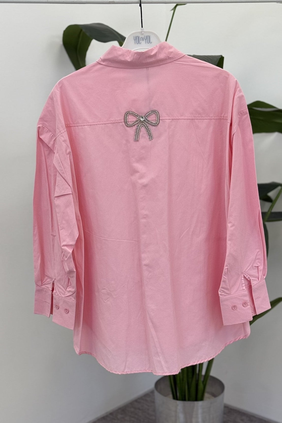 Fiyonk Aksesuarlı Tunik 265195 - Pembe Tunik NEFİSE 