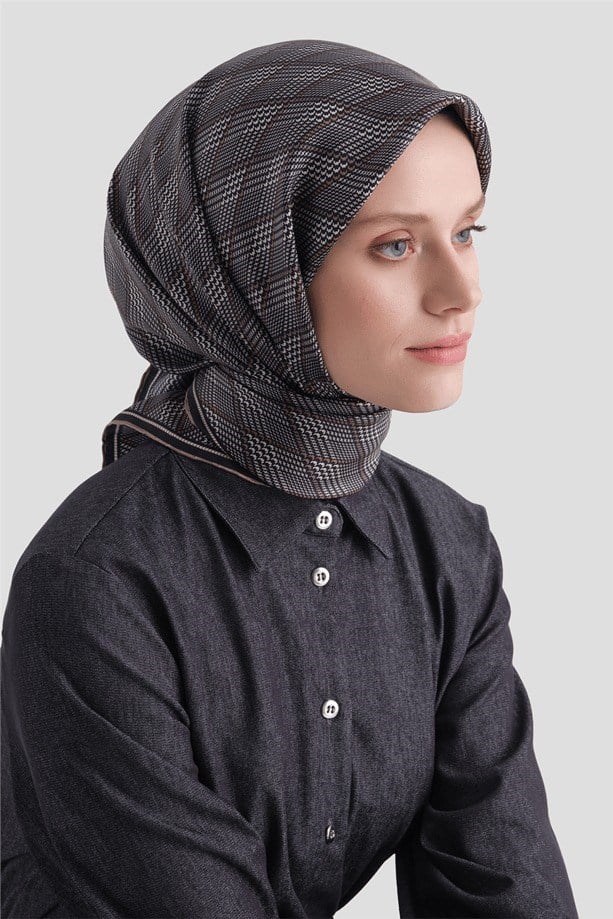 Armine Dj Saf Twill İpek Eşarp 9626D (T) - Bej Eşarp ARMİNE 