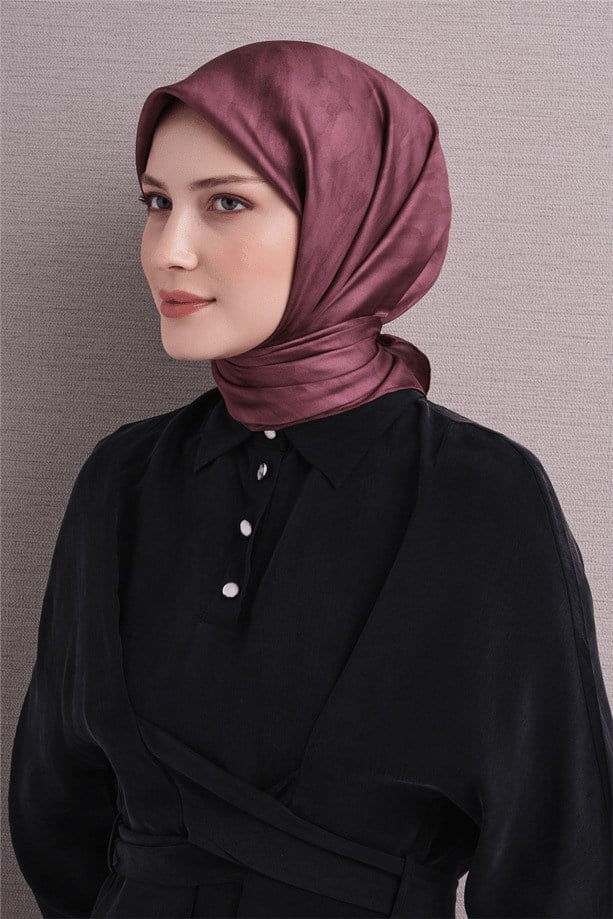 Armine Dj Saf Twill İpek Eşarp 9630D (T) - Pembe Eşarp ARMİNE 