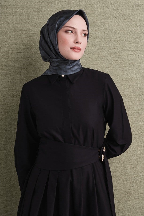 Armine Dj Saf Twill İpek Eşarp 9630D (T) - Füme Eşarp ARMİNE 