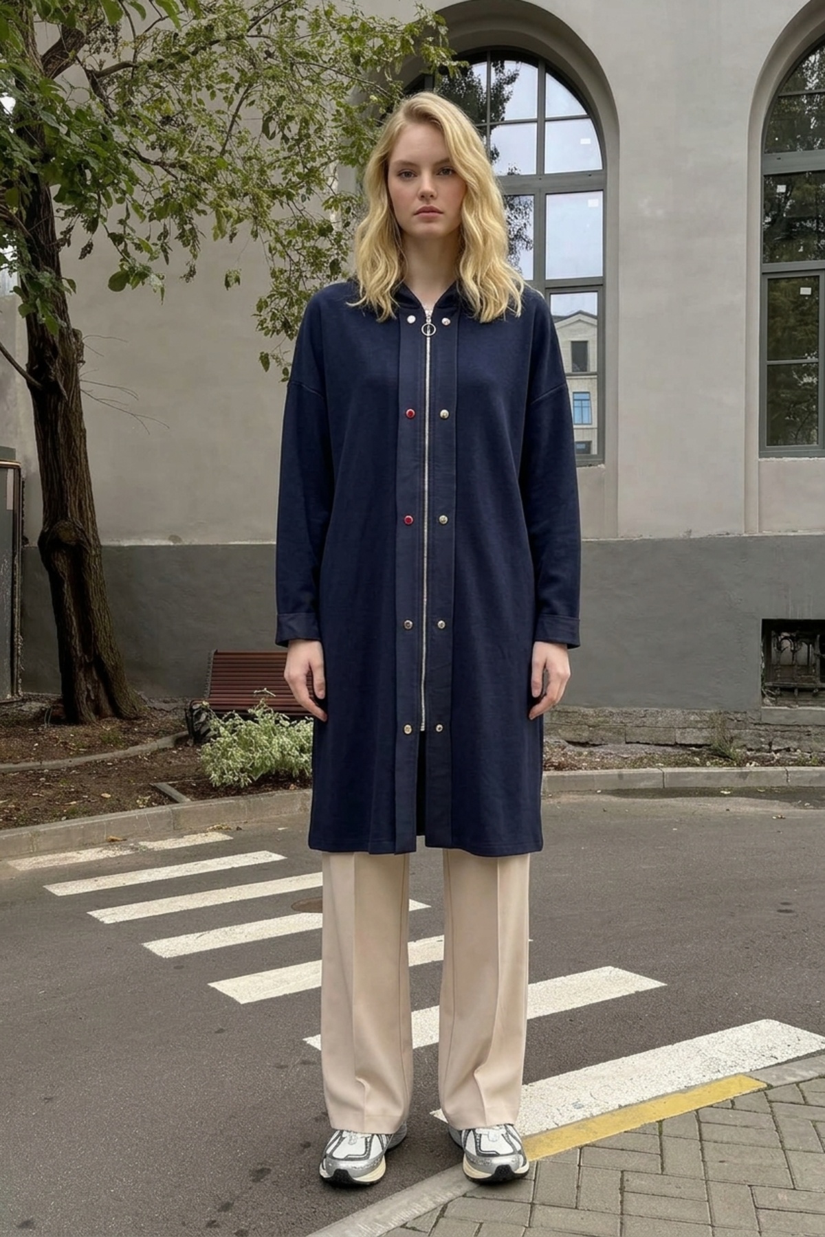 Ön Pat Detaylı Kap 15287 F.Navy Kap PUANE 