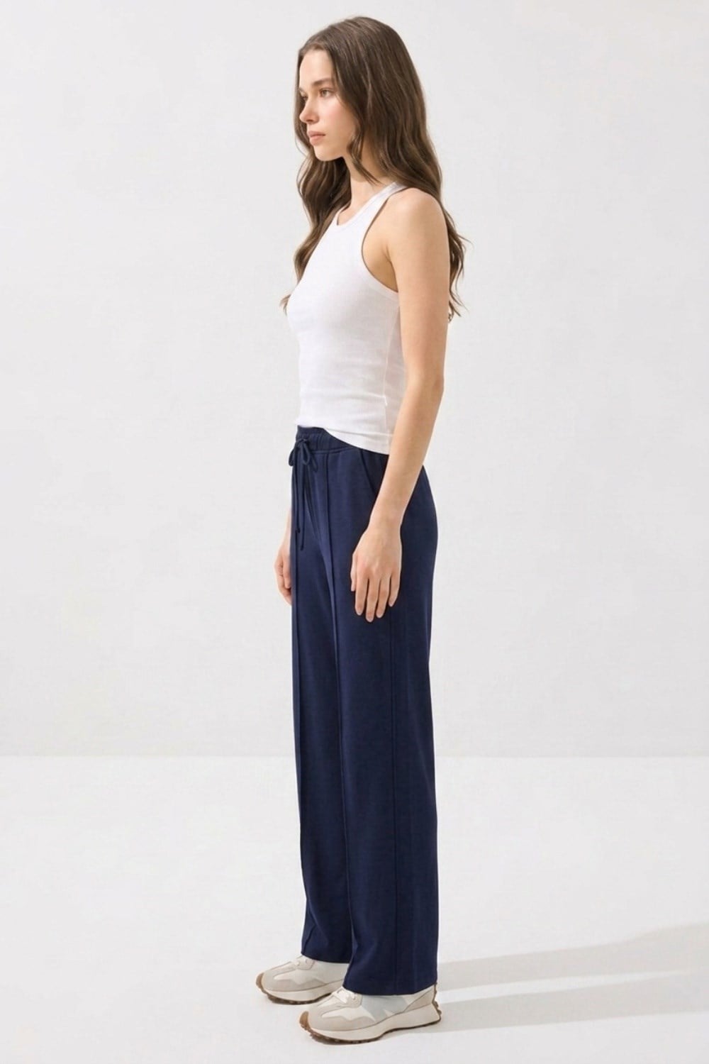 Palazzo Modal Jogger Pantolon 0037288 Lacivert Pantolon İKOLL 