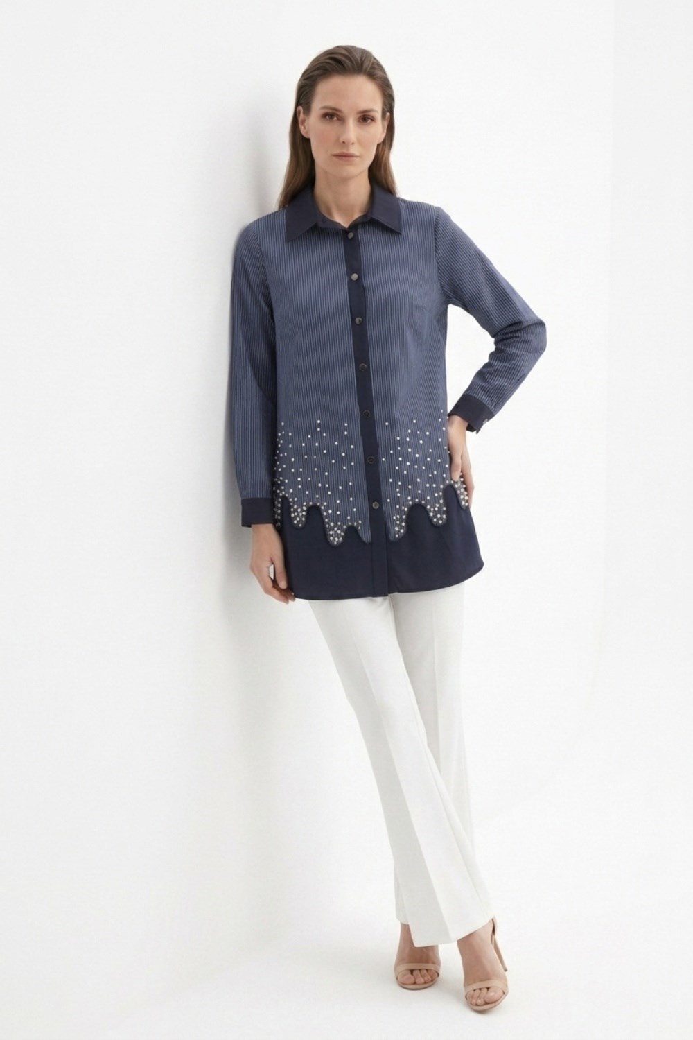 Fuat Gürşen 6303 Tunik - Lacivert Tunik FUAT GÜRŞEN 
