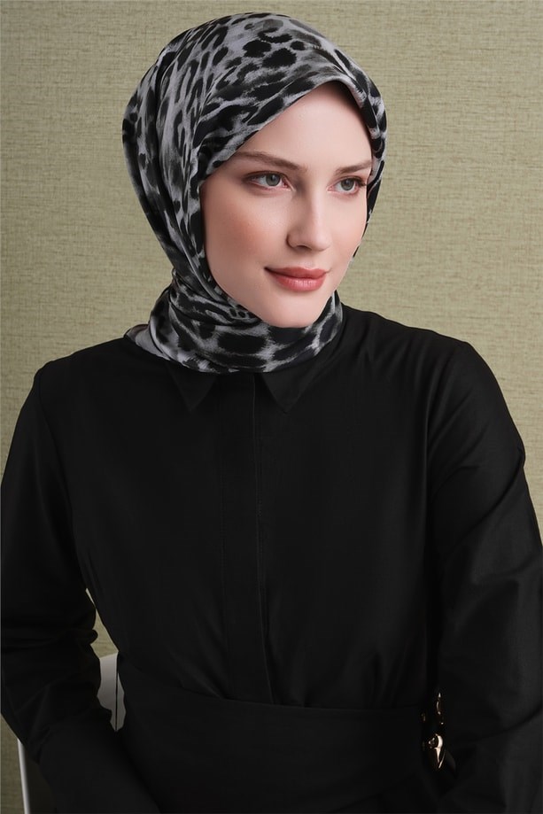 Armine Dj Saf Twill İpek Eşarp 9641D (T) - Füme Eşarp ARMİNE 