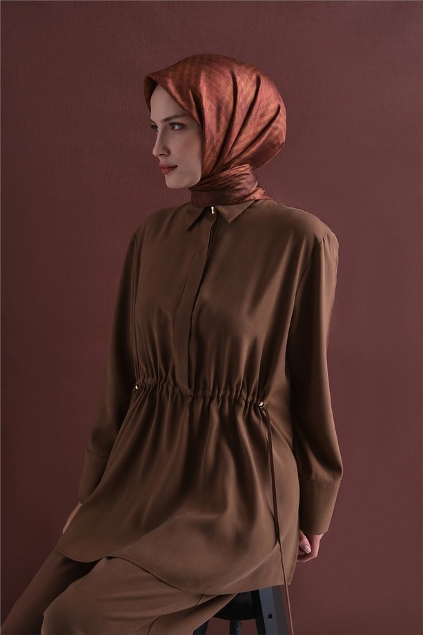 Armine Dj Saf Twill İpek Eşarp 9628D (T) - Oranj Eşarp ARMİNE 