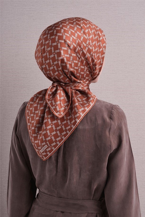 Armine Dj Saf Twill İpek Eşarp 9636D (T) - Oranj Eşarp ARMİNE 