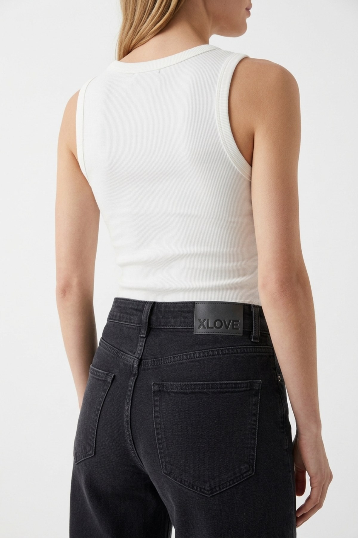 Dikiş Detaylı Bol Paça Relax Kot Pantolon 7026 Düz Antasit Pantolon XLove Jeans 