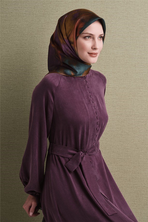Armine Dj Saf Twill İpek Eşarp 9606D (T) - Safran Eşarp ARMİNE 