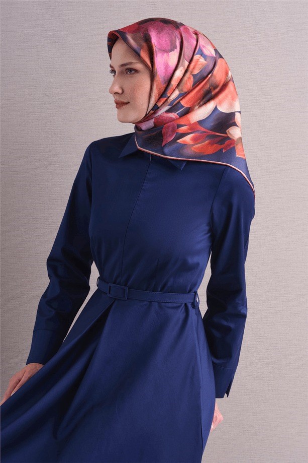 Armine Dj Saf Twill İpek Eşarp 9632D (T) - Mor Eşarp ARMİNE 